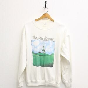 Vintage Lawn Ranger Mowing Cartoonist Kevin Pope Sweatshirt XL